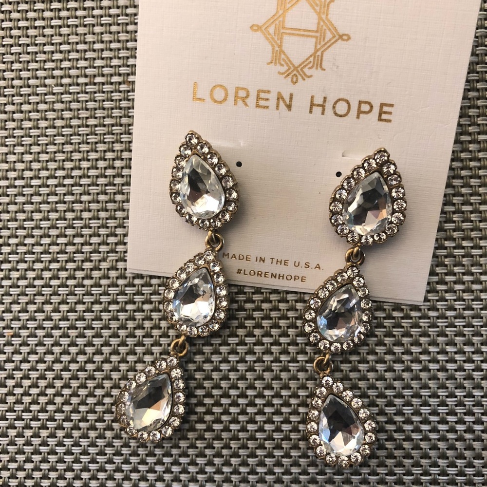 Crystal tear drop earrings